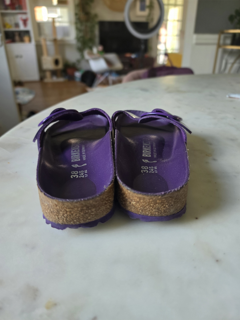 Birkenstock Purple Women's Single Strap Sandals - Picture 5 of 9